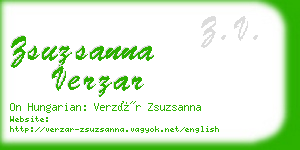 zsuzsanna verzar business card